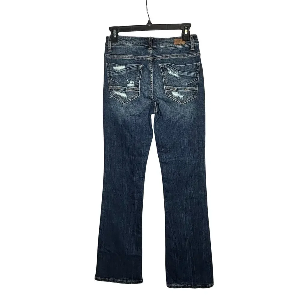 BKE Women's Stella Mid Rise Slim Fit Boot Cut Western Denim Jeans Size 26 x 31.5 - Picture 2 of 11